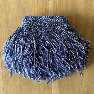 ELLIOT MANN Blue Statement Clutch Bag